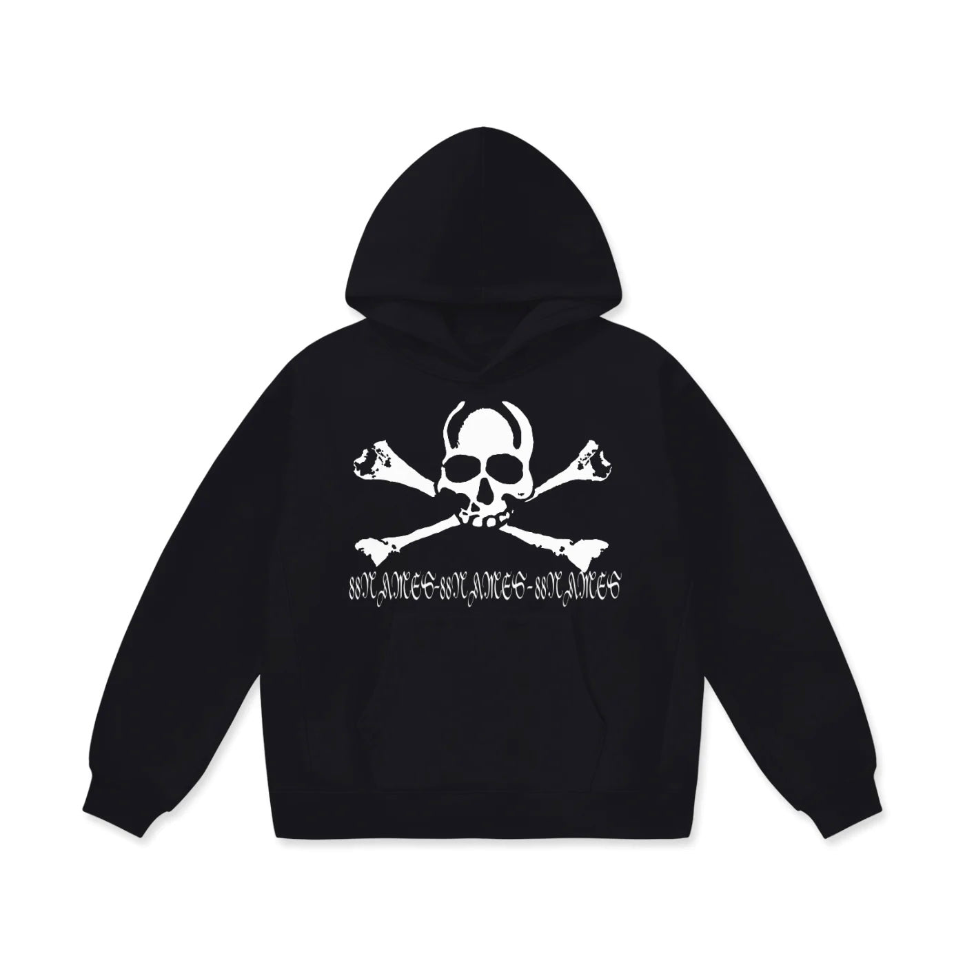 88 Skull And Crossbones Oversize Heavyweight Fleece Hoodie