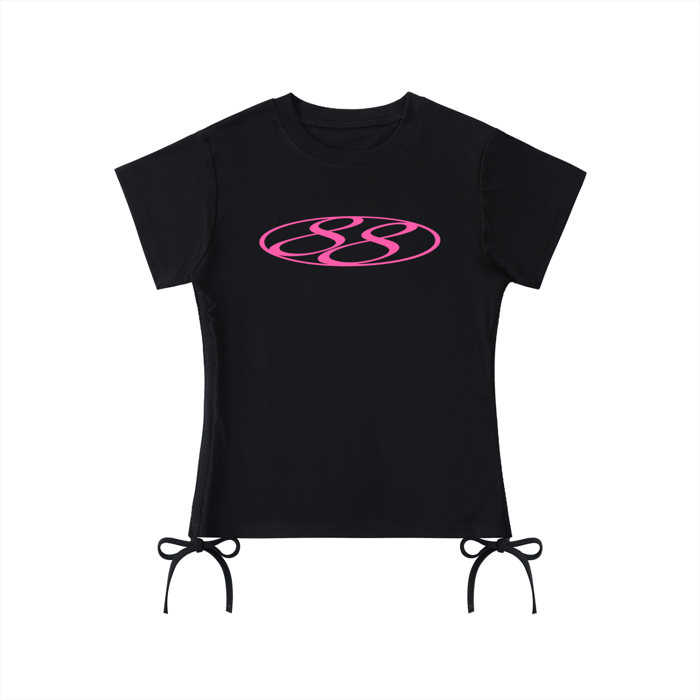 88 Bow Drawstring T-Shirt pink
