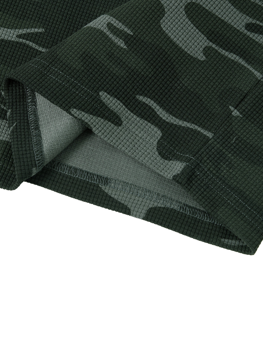 88Names Camo Waffle Boxy Long Sleeve T-shirt